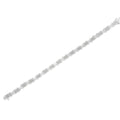 .925 Sterling Silver 1-1/2 Cttw Diamond Cluster X Link 7" Tennis Bracelet (I-J color, I3 clarity) by Bids.com