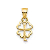 Four Leaf Clover Charm 10K Yellow Gold Pendant