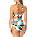 Anne Cole Womens Multi Color Printed High-Neck One-Piece Swimsuit, Size 14 by Vanessa Jane