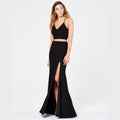 B Darlin Juniors 2-Pc. Lace-Back Slit Gown by Vanessa Jane