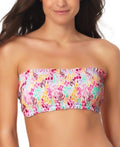 California Waves Juniors Smocked Bandeau Bikini Top by Vanessa Jane