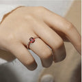 1.00 Ct Cushion Red Garnet Prong Silver Solitaire Ring by Fine Color Jewels