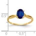 1.05 Ct Oval Blue Sapphire Prong 14K Yellow Gold Crisscross Solitaire Ring by Fine Color Jewels