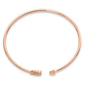 1/10 ct Diamond Arrow Flexible Cuff Bangle Bracelet 14k Rose Gold by Fine Color Jewels