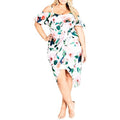 City Chic Womens Plus Love Me Do Floral Print Off-The-Shoulder Party Dress, 14 by Vanessa Jane