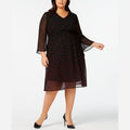 Anne Klein Womens Printed Sheer Lined Empire Dress by Vanessa Jane