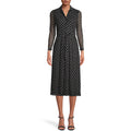 Anne Klein Polka Dot Long Sleeve Shirtdress, Size 14 by Vanessa Jane