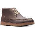 CLARKS Mens Vargo Apron Dark Brown Leather by Vanessa Jane