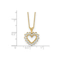 1/2 carat Lab Grown Diamond Heart Necklace by Fine Color Jewels
