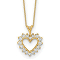 1/2 carat Lab Grown Diamond Heart Necklace by Fine Color Jewels