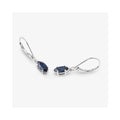 1.20 Ct Marquise Blue Sapphire Prong 10K Gold Dangle Earrings by Fine Color Jewels