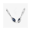 1.20 Ct Marquise Blue Sapphire Prong 10K Gold Dangle Earrings by Fine Color Jewels