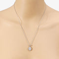 1.23 Ct Oval Lab Grown Diamond Prong Platinum Bridal Floral Halo Pendant by Fine Color Jewels