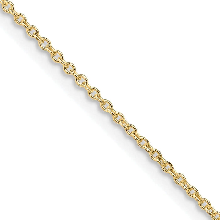 1.25 mm Sterling Silver Cable Chain 18 inch by Fine Color Jewels