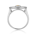 1.3 Ct Round Yellow Citrine Bezel Silver Evil Eye Ring by Fine Color Jewels