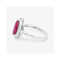 1.39 Ct Marquise Pink Ruby Diamond Prong 10K Gold Halo Ring by Fine Color Jewels