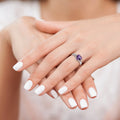 1.40 Ct Heart Purple Amethyst Prong Silver Solitaire Promise Ring by Fine Color Jewels