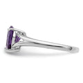 1.40 Ct Heart Purple Amethyst Prong Silver Solitaire Promise Ring by Fine Color Jewels
