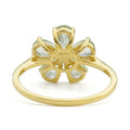 1.40 Ct Pear Green Amethyst Prong Silver Flower Ring by Fine Color Jewels