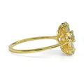 1.40 Ct Pear Green Amethyst Prong Silver Flower Ring by Fine Color Jewels