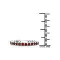 1.40 Ct Round Red Garnet Prong Silver Eternity Ring by Fine Color Jewels