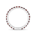 1.40 Ct Round Red Garnet Prong Silver Eternity Ring by Fine Color Jewels