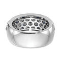 1.44 Ct Round Blue Sapphire & Lab Diamond Pavé 14K White Gold Cocktail Ring by Fine Color Jewels