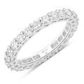 1.50ct Round Lab Grown Diamond Prong 14K White Gold Eternity Band Ring by Fine Color Jewels
