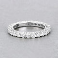 1.50ct Round Lab Grown Diamond Prong 14K White Gold Eternity Band Ring by Fine Color Jewels