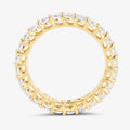 1.50ct Round Lab Grown Diamond Prong 14K Yellow Gold Eternity Band Ring by Fine Color Jewels