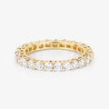 1.50ct Round Lab Grown Diamond Prong 14K Yellow Gold Eternity Band Ring by Fine Color Jewels