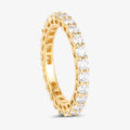 1.50ct Round Lab Grown Diamond Prong 14K Yellow Gold Eternity Band Ring by Fine Color Jewels