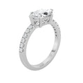 1.5Cttw Marquise Shaped Lab Grown Diamond (F/VS) East West Accented Engagement Ring in 14K Gold by Fine Color Jewels