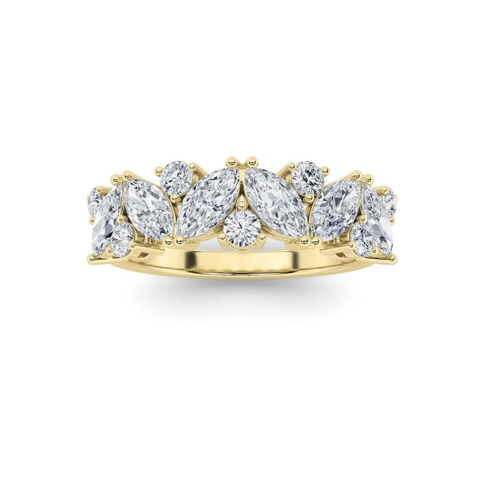 1.5Cttw Marquise Shaped Lab Grown Diamond (G/VS) Engagement Ring in 14K Gold by Fine Color Jewels