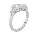 1.5Cttw Round Shaped Lab Grown Diamond (F/VS) Three Stone Engagement Ring 14K Gold by Fine Color Jewels