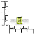 1.60 Ct Octagon Green Peridot and Lab Diamond Prong Silver Pave Bridge Ring by Fine Color Jewels
