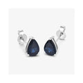 1.60 Ct Pear Blue Sapphire 10k Gold Teardrop Studs Earrings by Fine Color Jewels