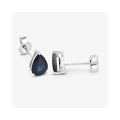 1.60 Ct Pear Blue Sapphire 10k Gold Teardrop Studs Earrings by Fine Color Jewels