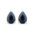 1.60 Ct Pear Blue Sapphire 10k Gold Teardrop Studs Earrings by Fine Color Jewels