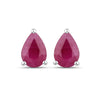 1.60 Ct Pear Pink Ruby Prong 10K gold Teardrop Stud Earrings