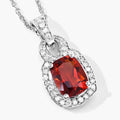 1.65 Ct cushion orange Madeira Citrine and Lab Diamond prong Silver Slide Pendant Necklace by Fine Color Jewels