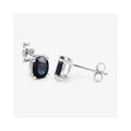 1.90 Ct Oval Blue Sapphire Prong 10K Gold Stud Earrings by Fine Color Jewels