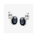 1.90 Ct Oval Blue Sapphire Prong 10K Gold Stud Earrings by Fine Color Jewels