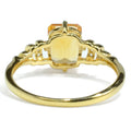 1.92 Ct Octagon Yellow Citrine and White Topaz Prong Silver Statement Ring by Fine Color Jewels