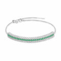 Emerald Cuff Bracelet by Fine Color Jewels