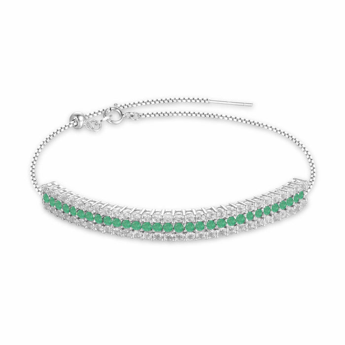 Emerald Cuff Bracelet by Fine Color Jewels