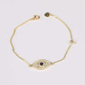 Modern Sapphire Evil Eye Bracelet by Fine Color Jewels