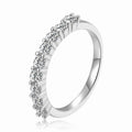 Half Eternity Band Moissanite Ring by Fine Color Jewels