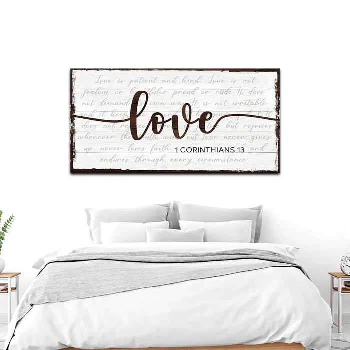 1 Corinthians 13 - Love Sign by Tailored Canvases