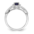 1 Ct Oval Blue Sapphire & Diamond Prong 10K Gold Halo Criss Cross Ring by Fine Color Jewels